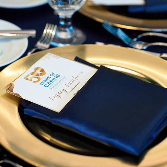 Custom Menu for 50 Year Anniversary Corporate Event in Los Angeles CA 