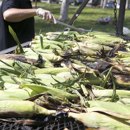 Grilled Corn Picnic BBQ Catering at Altamed's Halloween Picnic in Los Angeles