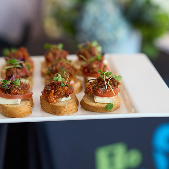 Hand Passed Appetizers at 50 Year Anniversary Corporate Event in Los Angeles CA