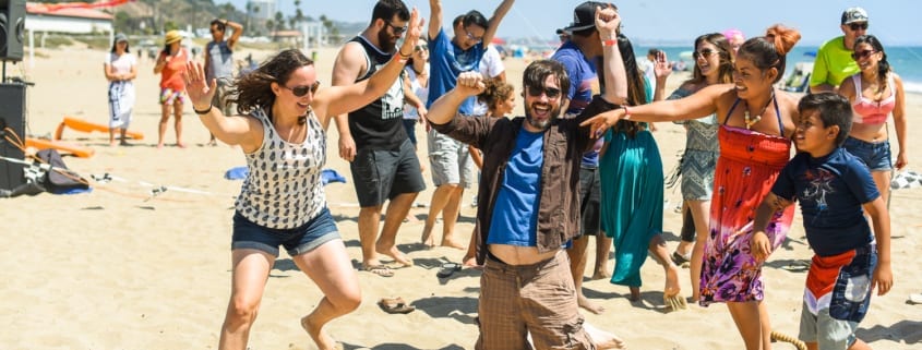 Guests Celebrating Win at Cartoon Network Day at the Beach for Employees and their Families Guests Celebrating Win at Cartoon Network Day at the Beach for Employees and their Families
