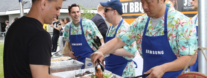 Staff Serving Employees at Family Day Event