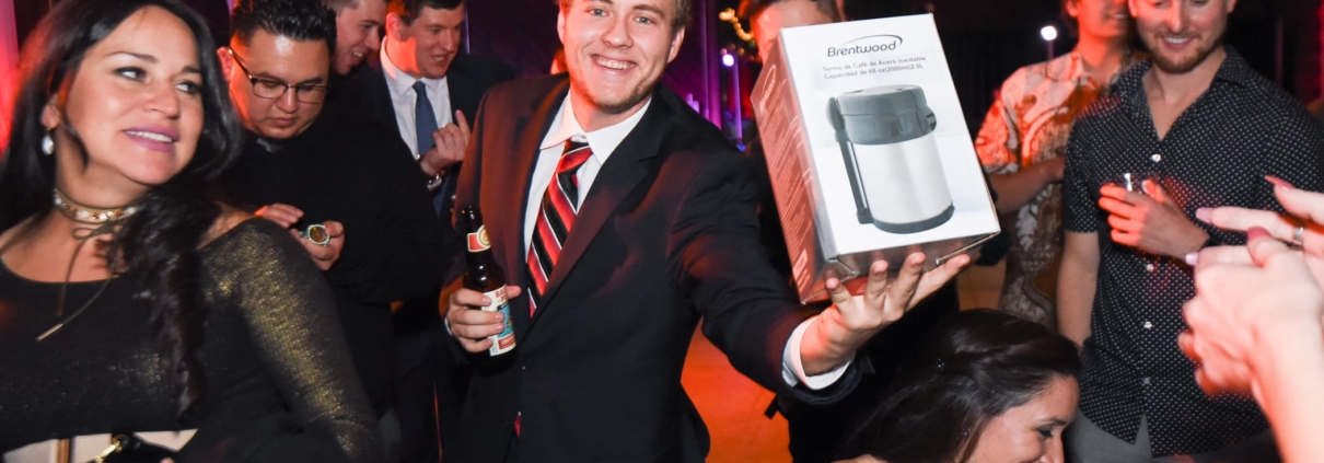 Giveaway Prizes at Company Holiday Party