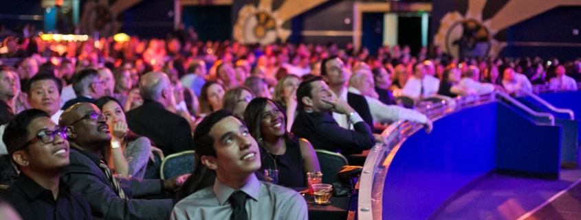 Crowd Smiling st Staged Performances for TowerJazz 1-Billion Milestone Party