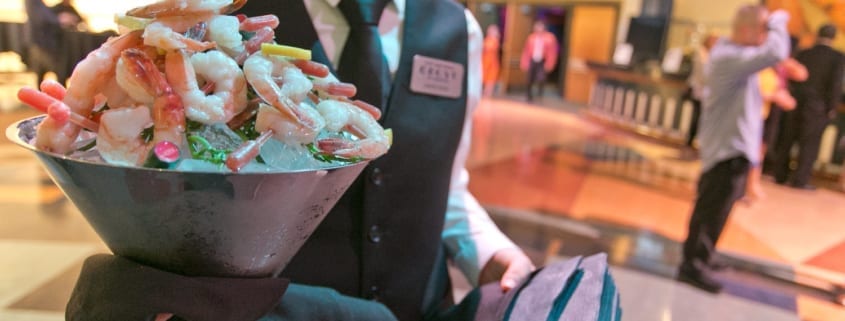 Shrimp Cocktail Waitstaff TowerJazz 1-Billion Milestone Event