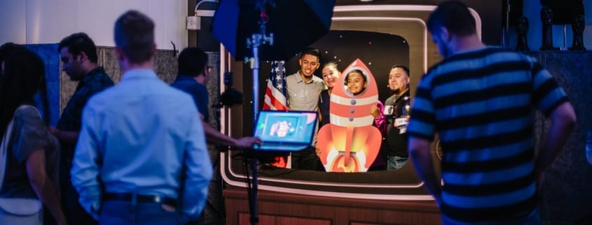 Gif Maker Photo Booth at Space Themed Anniversary Event