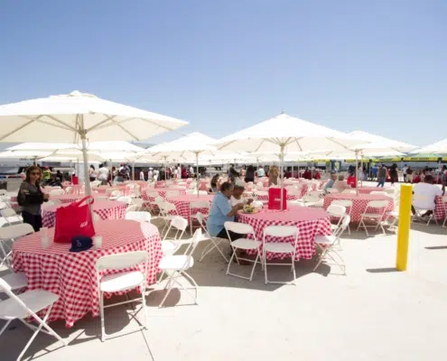 Tables Setup for Daylight 40th Anniversary Family Friendly Event