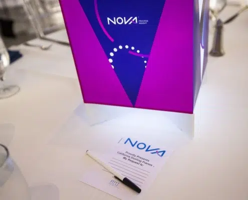 Nova Branded Centerpieces for Anniversary Event