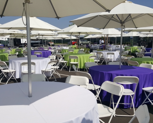 Umbrella Tables and Chairs for Event