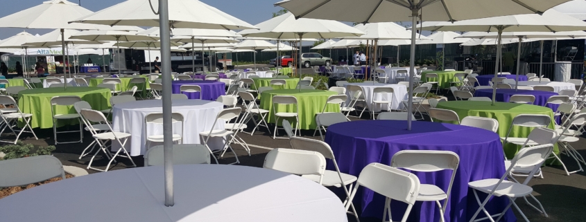 Umbrella Tables and Chairs for Event