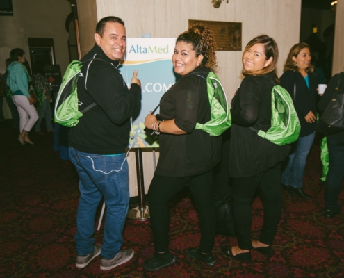 Branded-Backpacks-TShirts-and-Signs-at-Employee-Conference
