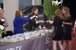 Registration Booth for Sidley 150 Year Anniversary Event