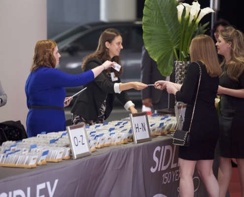 Registration Booth for Sidley 150 Year Anniversary Event Registration Booth for Sidley 150 Year Anniversary Event