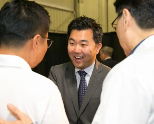 Guests at Cake Cutting Celebration Samsung-Dacor Merger
