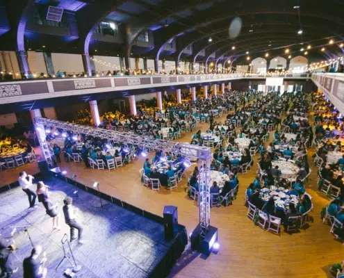 Employee Luncheon at All Hands Conference with Staged Live Band Performance