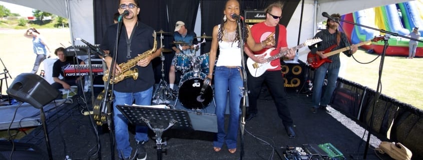 Live Picnic Band on Stage at Annual Employee Event