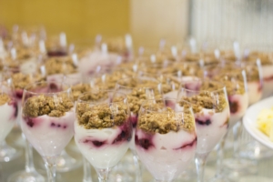 Yogurt and Granola in Glasses - Breakfast Catering Yogurt and Granola in Glasses - Breakfast Catering
