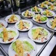 catering preping plates