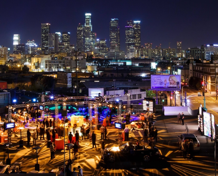 Event Management with City Background Event Management with City Background