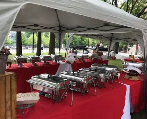 Buffet-Table-at-Company-Picnic-in-Philadelphia-PA