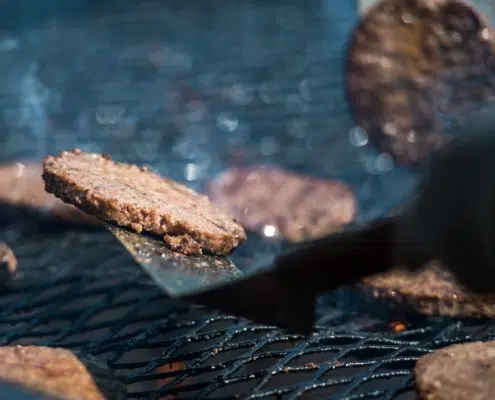 Burgers at Company BBQ