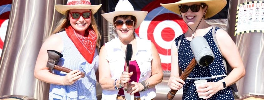Employee excursions ideas - like axe throwing - can help relieve stress