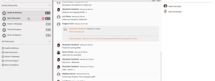 Virtual Meeting Chatroom Behr