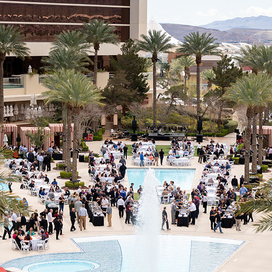 Employees at Pool Party Mixer during BEHR's 2024 Sales Meeting in Las Vegas