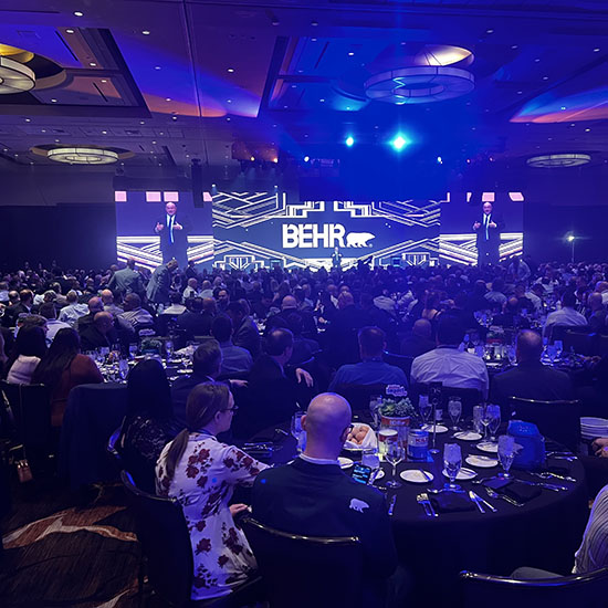 AV Production and Event Production with LED Screens and Speaker Support at BEHR 2023 Conference in Las Vegas