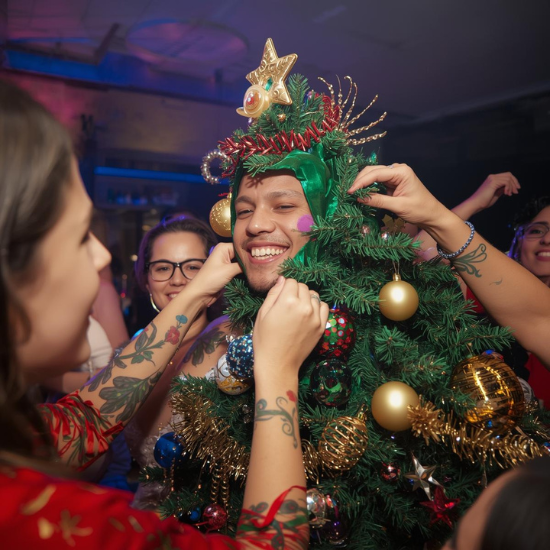 Human Christmas Tree