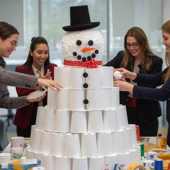 Office Supply Snowman Build