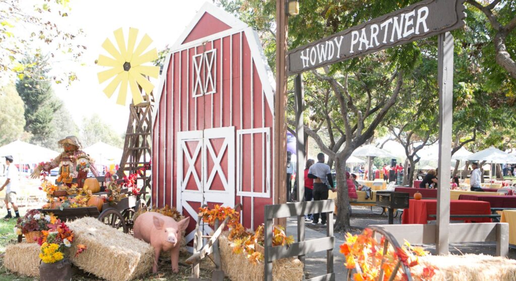 Themed Company Picnic Decor and Setup at AltaMed's Rodeo Picnic in El Dorado Park